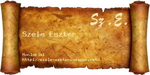 Szele Eszter névjegykártya
