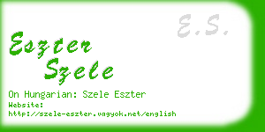 eszter szele business card